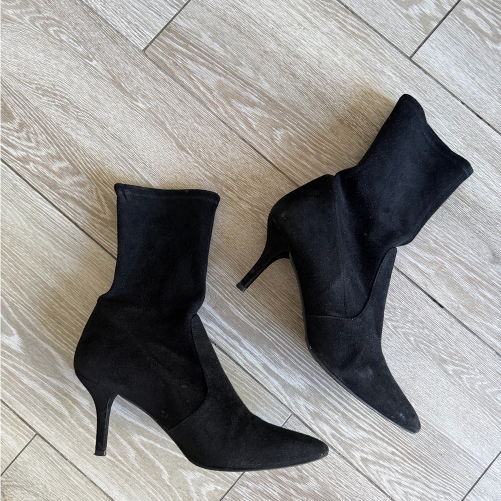 Stuart Weitzman Black Heeled Boots